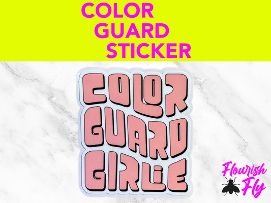 Color Guard Girlie Sticker